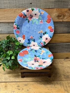Melamine Makers Mark Plates-One Dinner Plate and One Matching Salad Plate